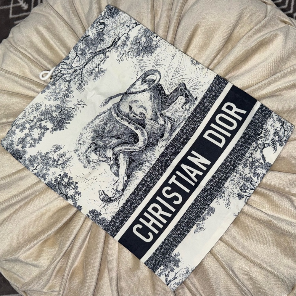 Christian Dior Toile de Jouy Drawstring Dust Bag